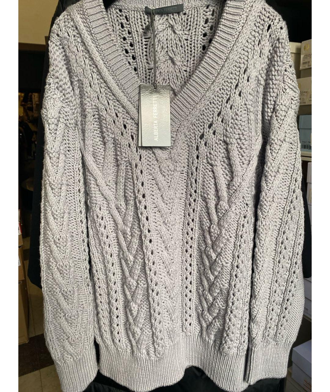 ALBERTA FERRETTI Серый джемпер / свитер, фото 6