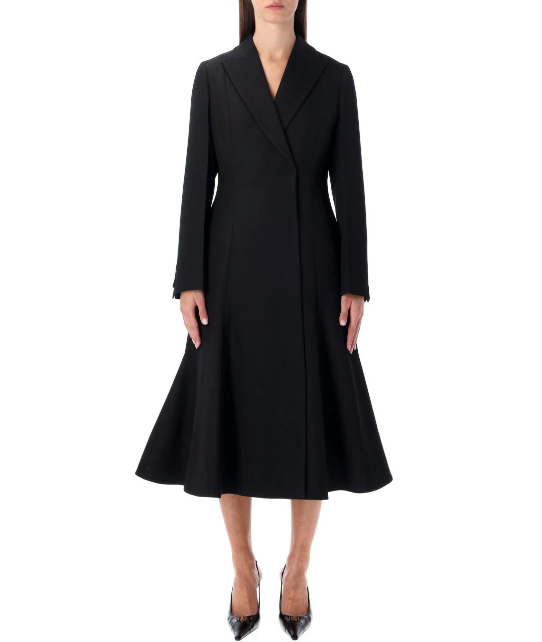 FENDI Черное шерстяное пальто, фото 2