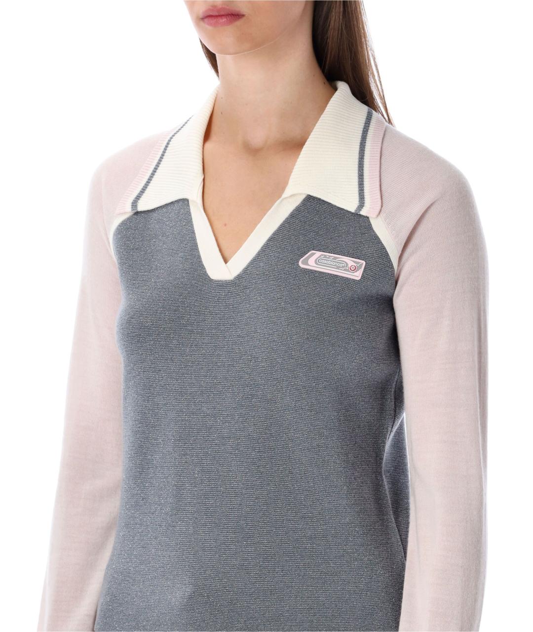 CASABLANCA Серый шерстяной джемпер / свитер, фото 4