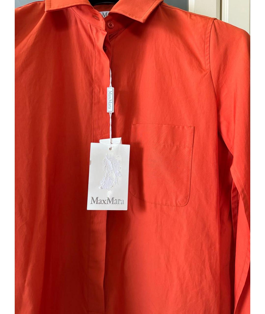 MAX MARA Оранжевое хлопковое повседневное платье, фото 4