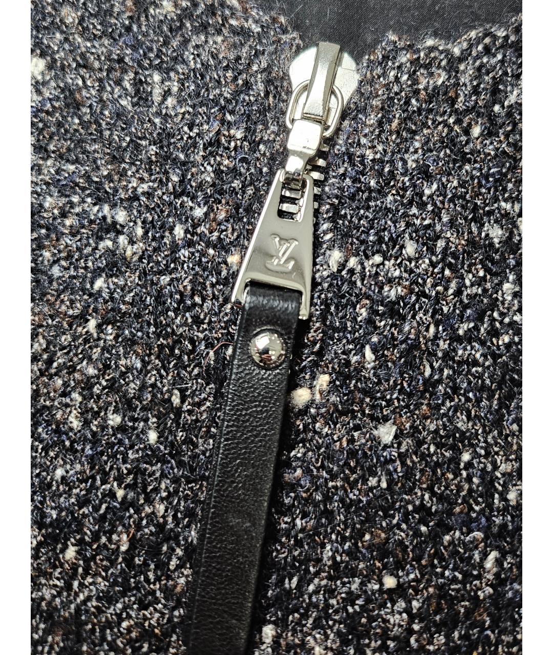 LOUIS VUITTON Серое шерстяное повседневное платье, фото 4