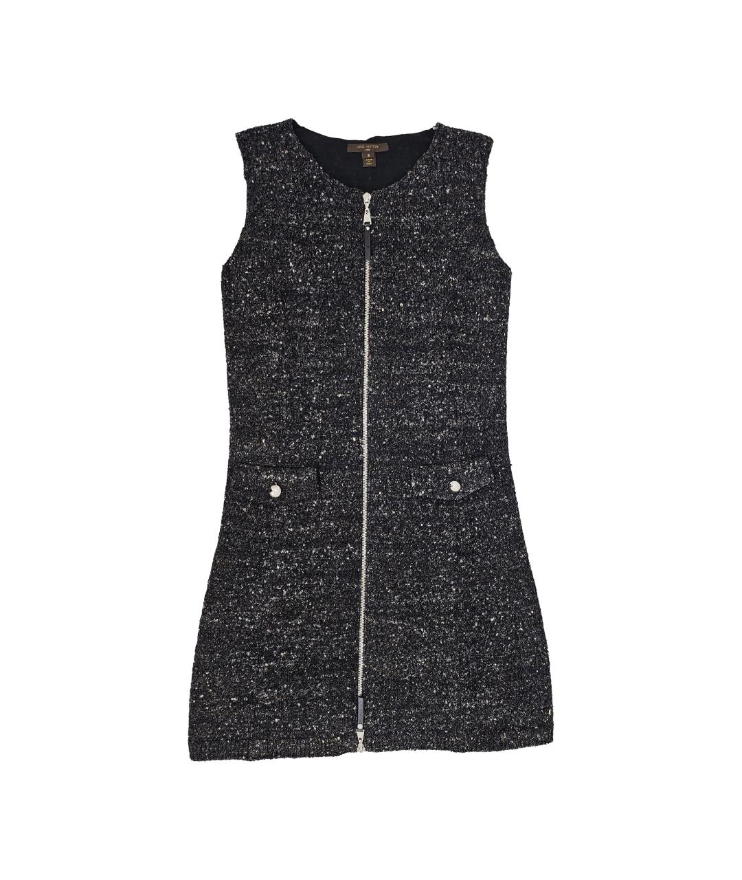 LOUIS VUITTON Серое шерстяное повседневное платье, фото 3