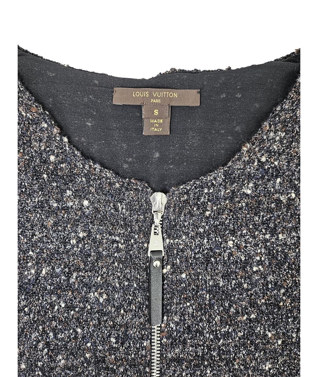 LOUIS VUITTON Серое шерстяное повседневное платье, фото 6