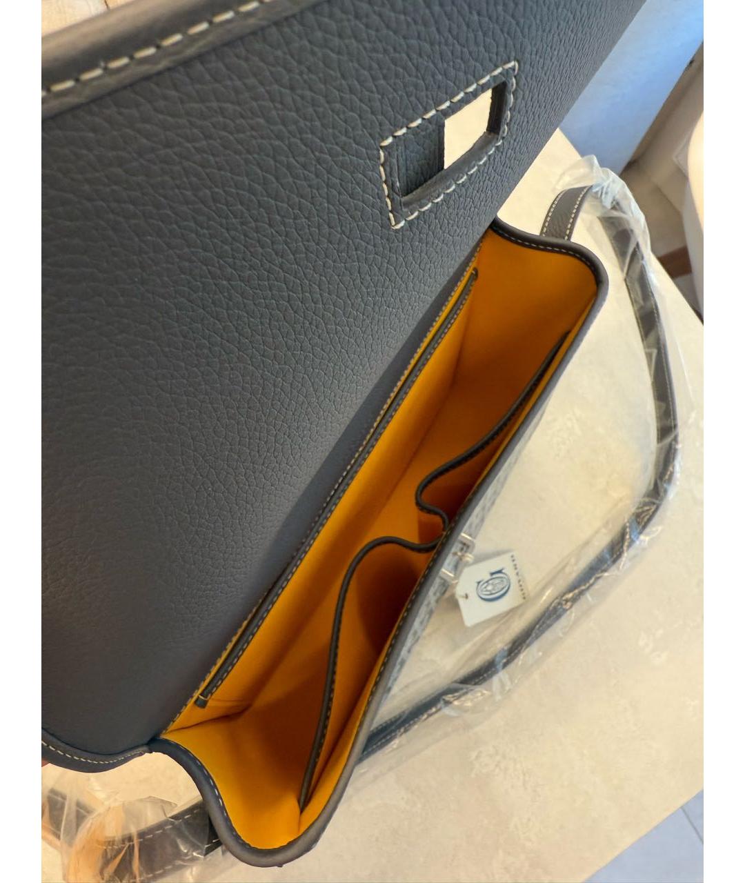 GOYARD Серая кожаная сумка на плечо, фото 4