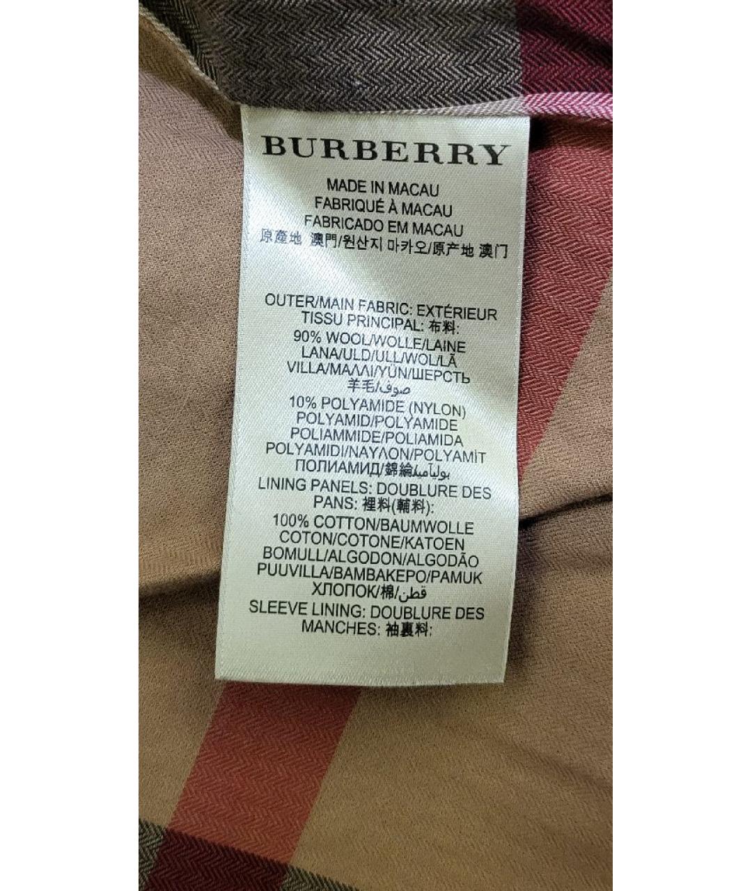 BURBERRY Черное шерстяное пальто, фото 6