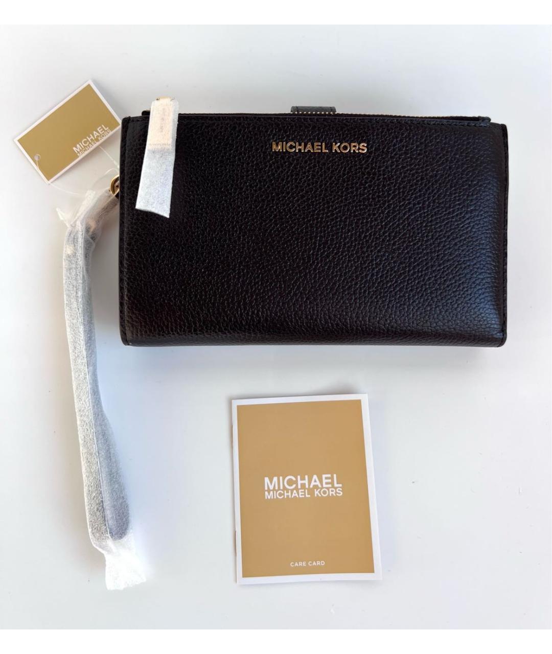 MICHAEL MICHAEL KORS Коричневый кожаный кошелек, фото 5