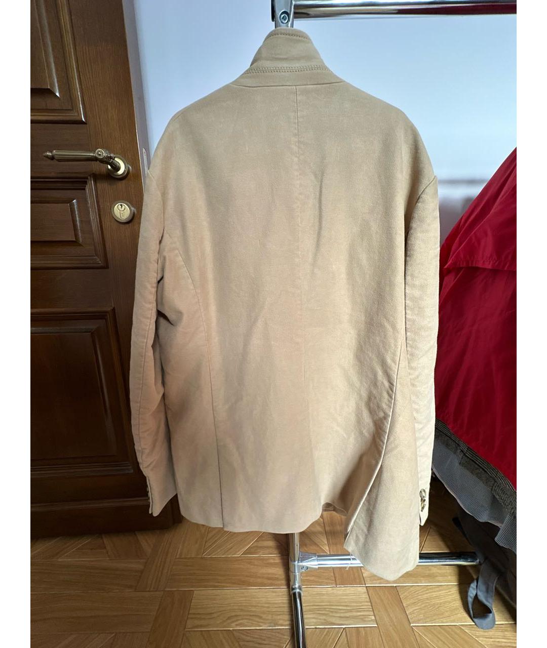 ARMANI JEANS Бежевая хлопковая куртка, фото 2