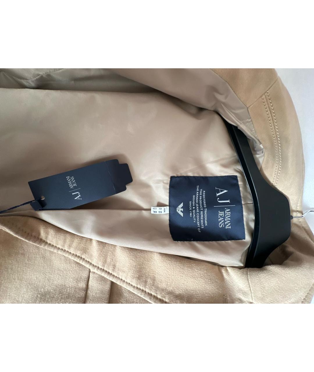 ARMANI JEANS Бежевая хлопковая куртка, фото 3