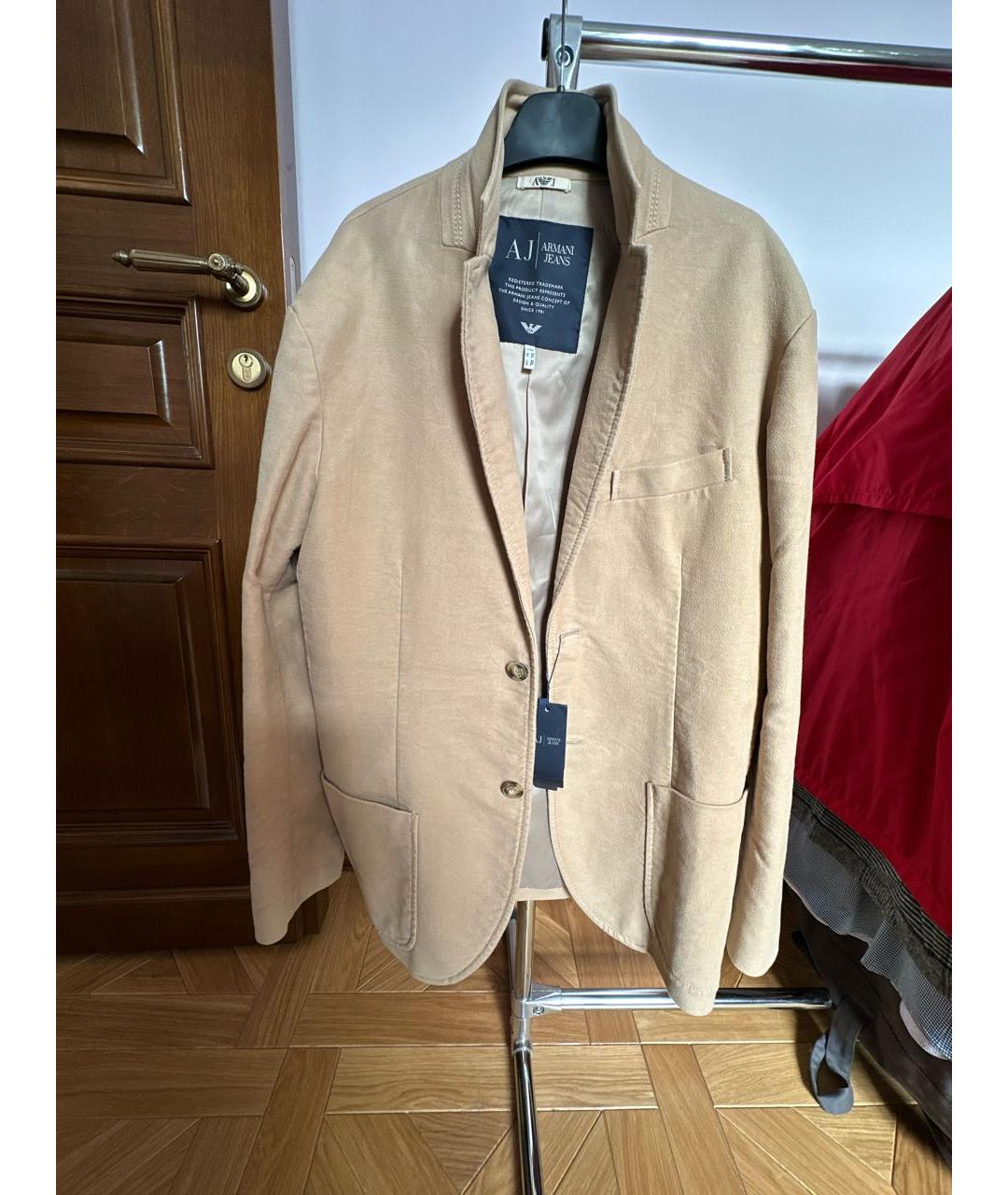 ARMANI JEANS Бежевая хлопковая куртка, фото 9