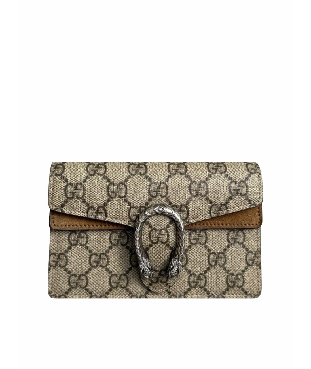 GUCCI Коричневая кожаная сумка через плечо, фото 1