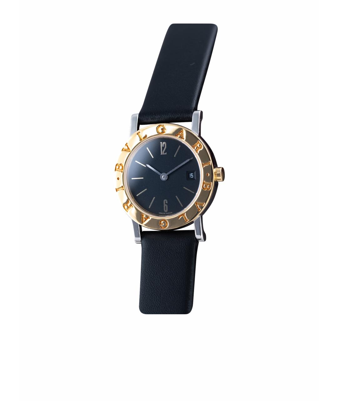 BVLGARI Черные часы из желтого золота, фото 1