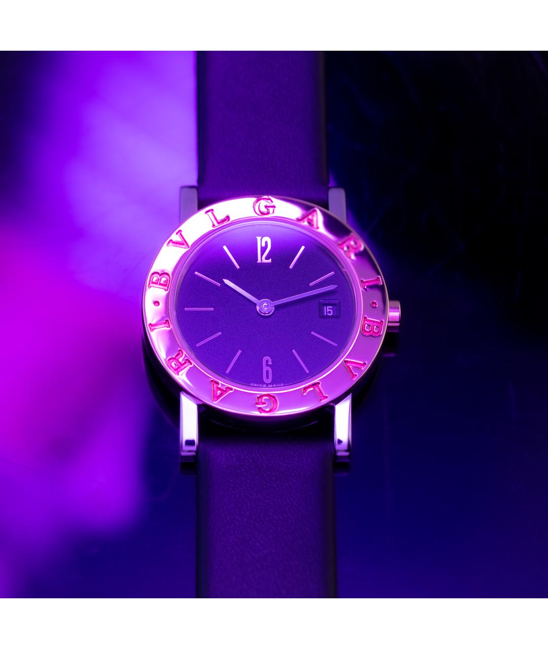 BVLGARI Черные часы из желтого золота, фото 5