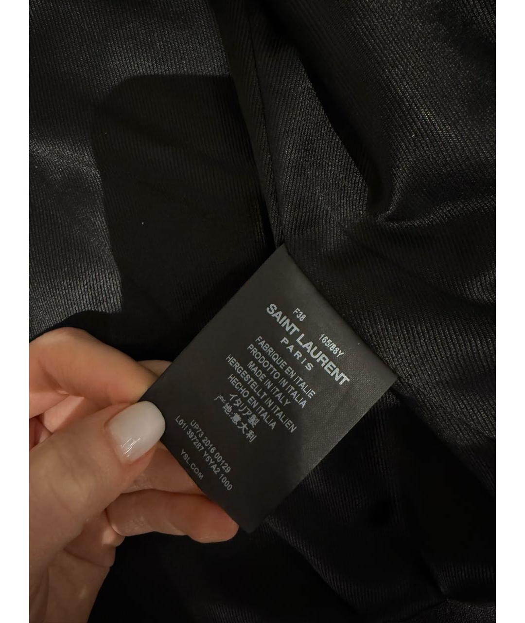 SAINT LAURENT Черная кожаная куртка, фото 4