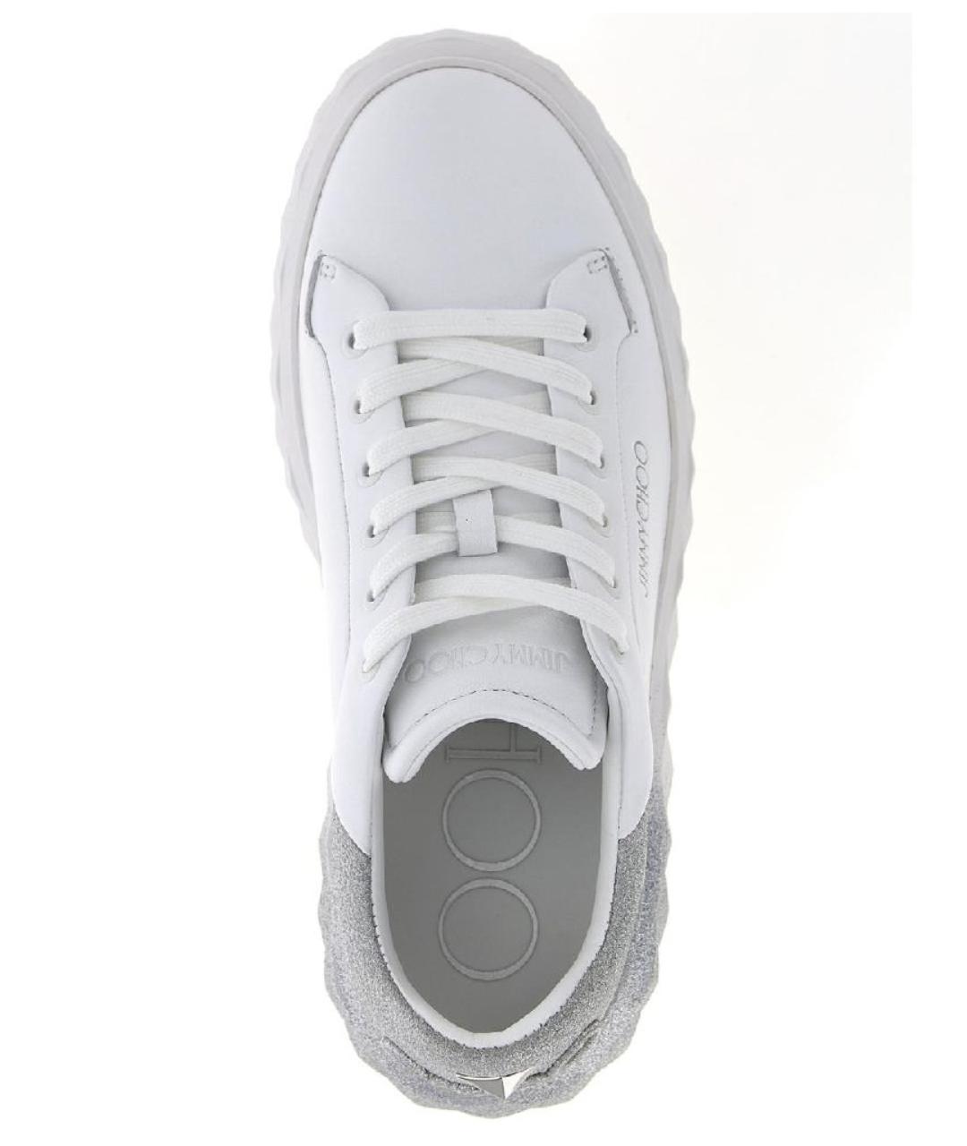 JIMMY CHOO Белые кожаные кеды, фото 3