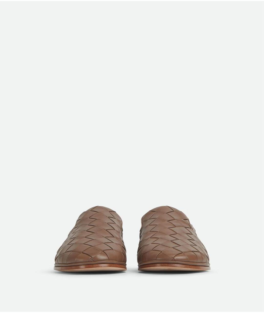 BOTTEGA VENETA Коричневые кожаные лоферы, фото 5