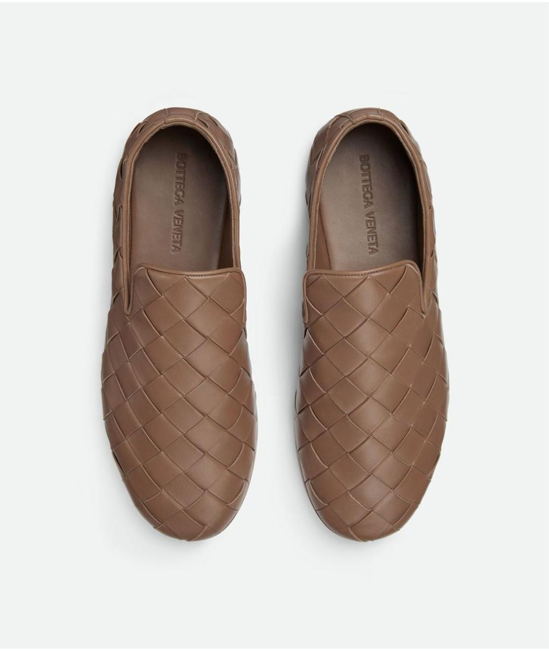 BOTTEGA VENETA Коричневые кожаные лоферы, фото 3
