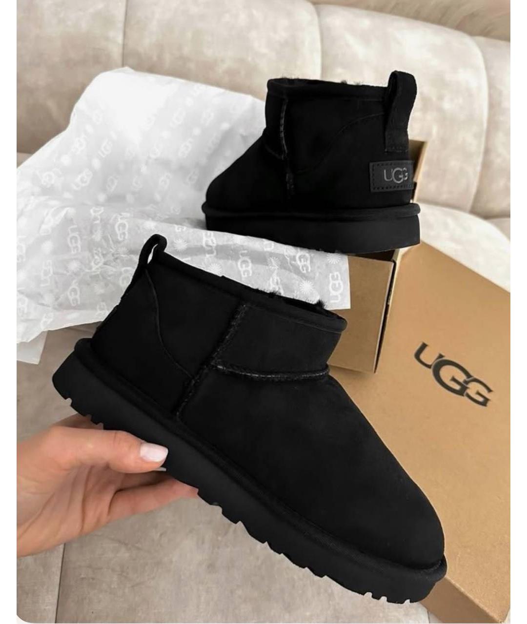 UGG AUSTRALIA Черные сапоги, фото 4