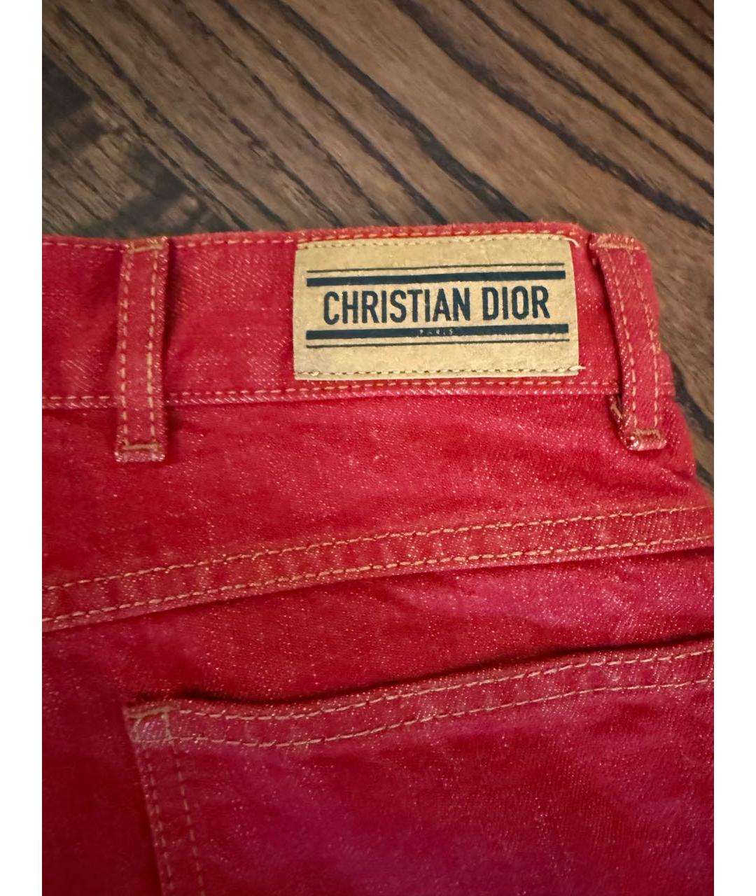 CHRISTIAN DIOR Хлопковые прямые джинсы, фото 4