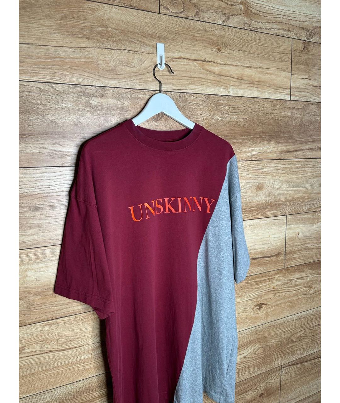 VETEMENTS Бордовая хлопковая футболка, фото 3