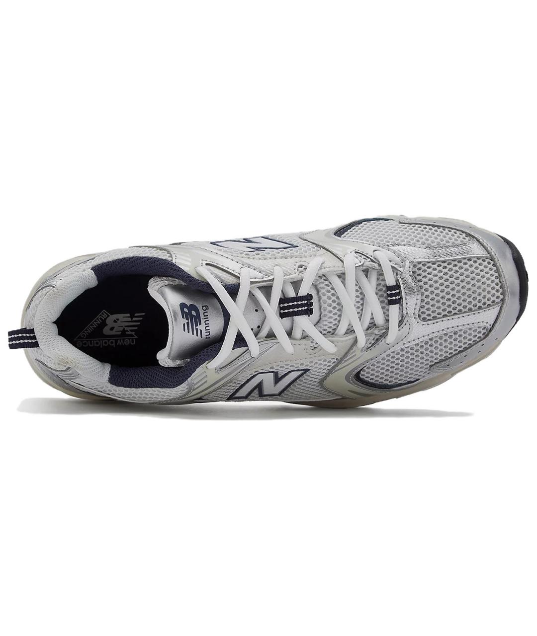 NEW BALANCE Серебряные текстильные кроссовки, фото 3
