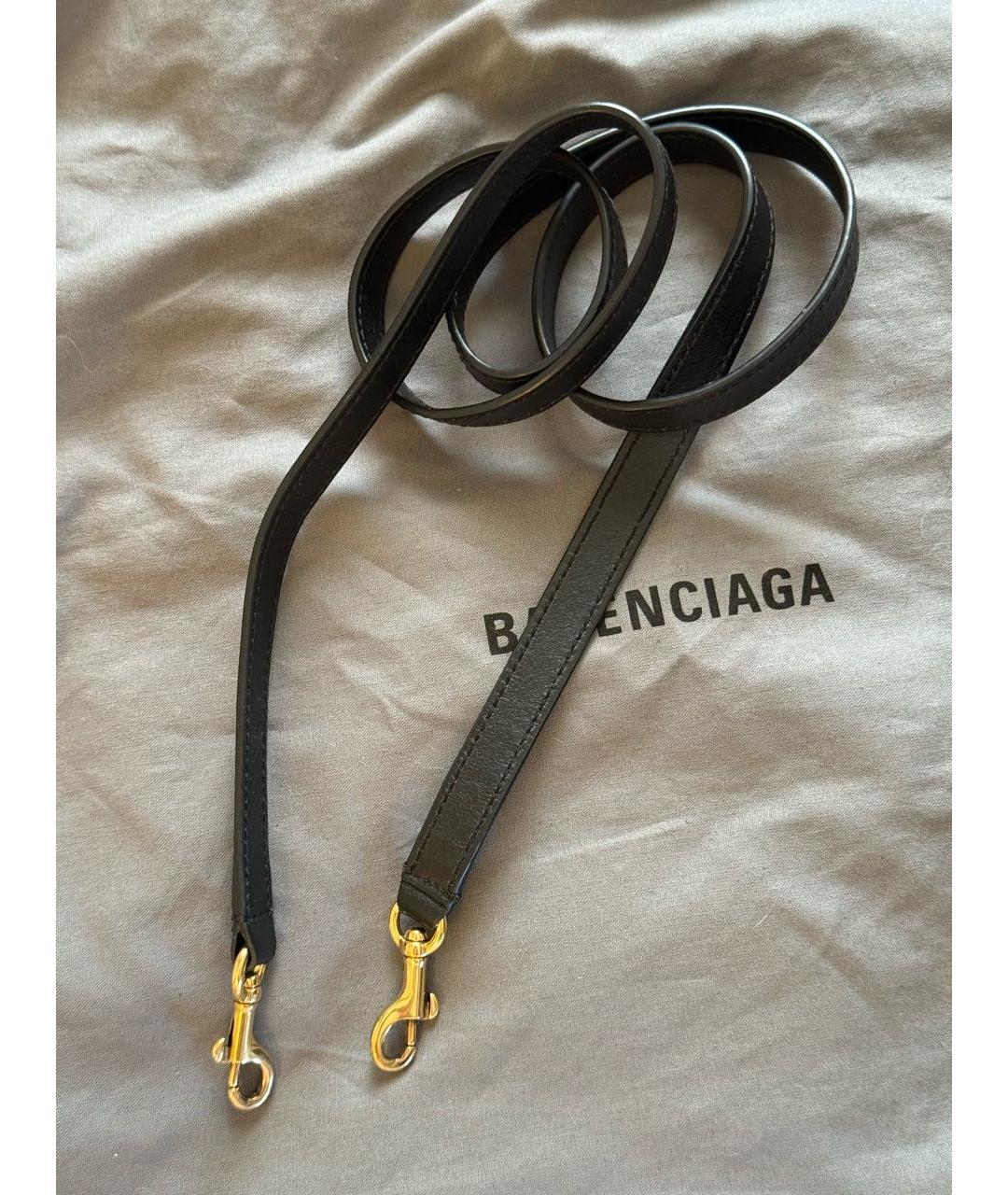 BALENCIAGA Черная кожаная сумка тоут, фото 5