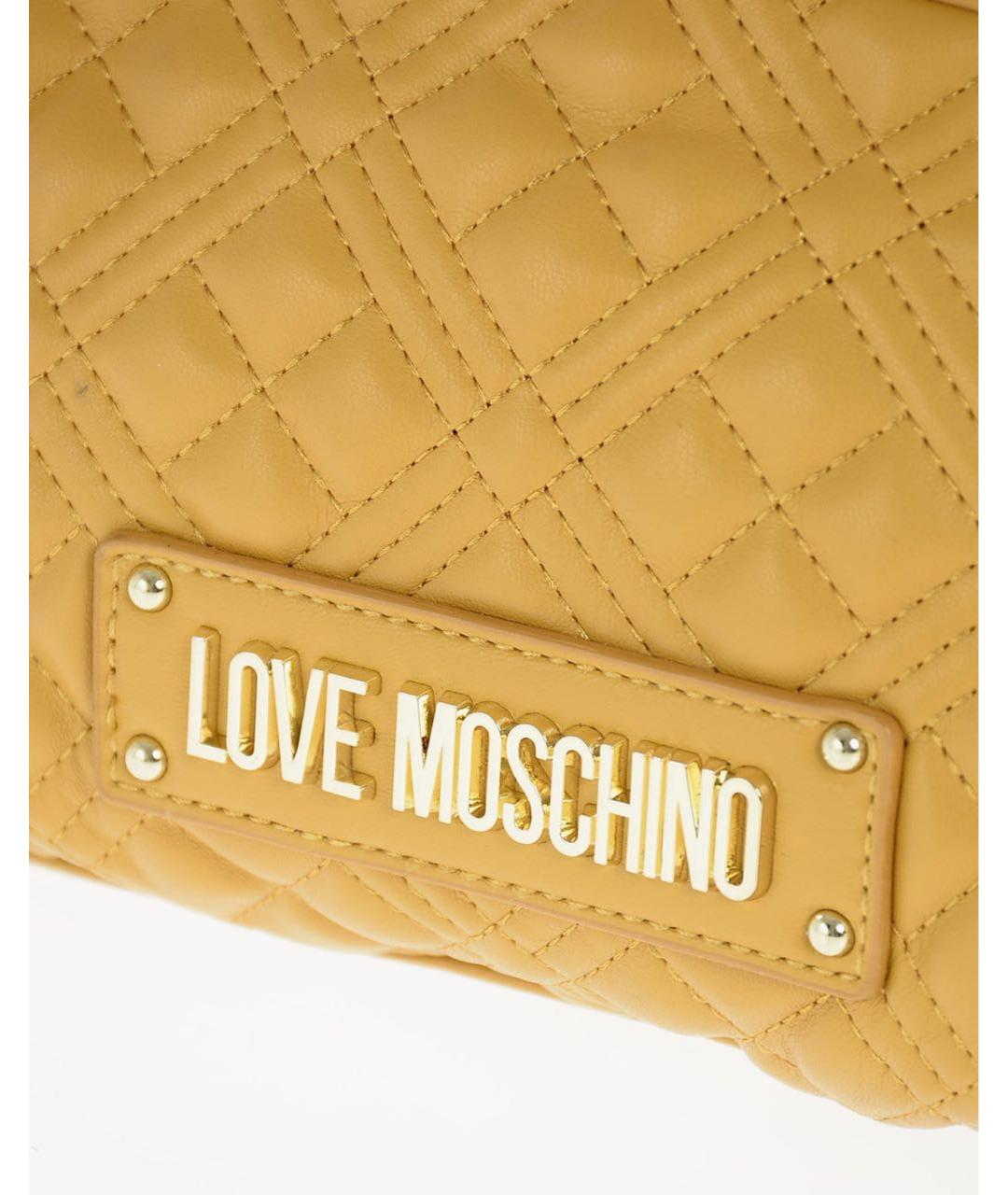 LOVE MOSCHINO Желтая сумка через плечо из искусственной кожи, фото 5