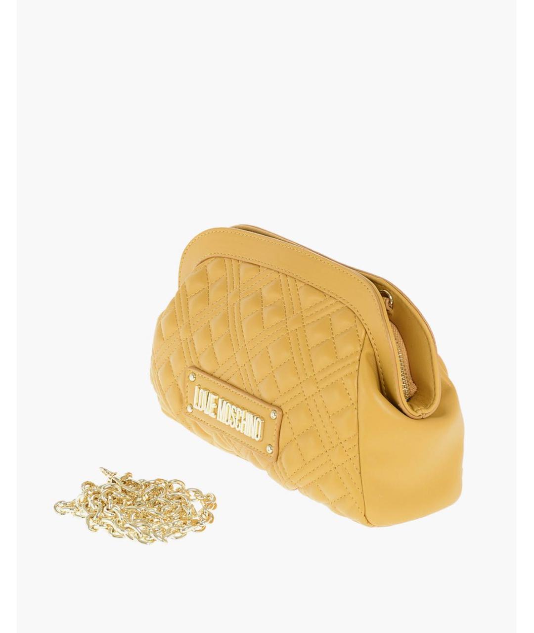 LOVE MOSCHINO Желтая сумка через плечо из искусственной кожи, фото 2