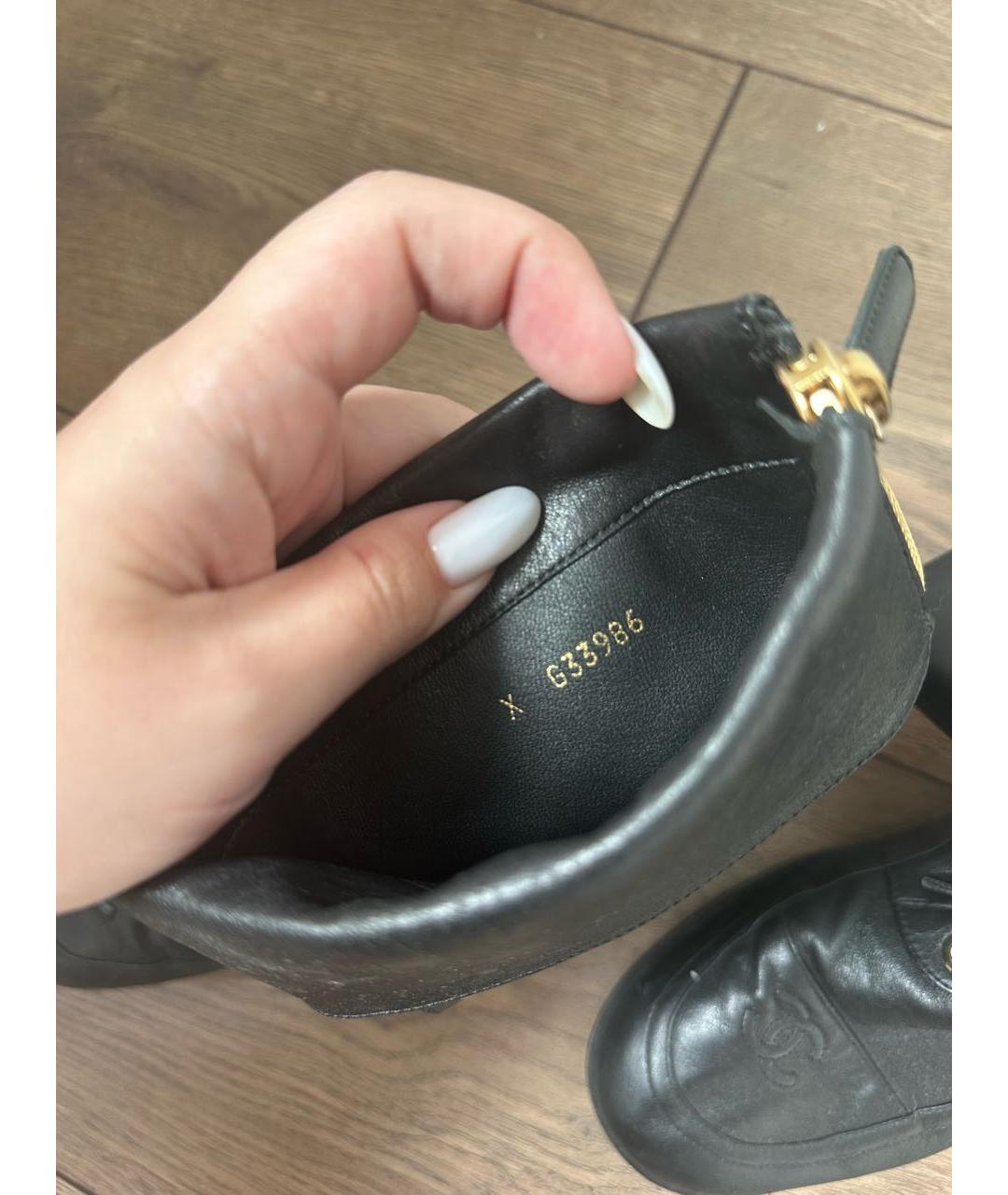 CHANEL Черные кожаные полусапоги, фото 5