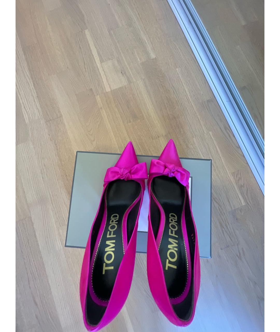 TOM FORD Фуксия текстильные туфли, фото 3