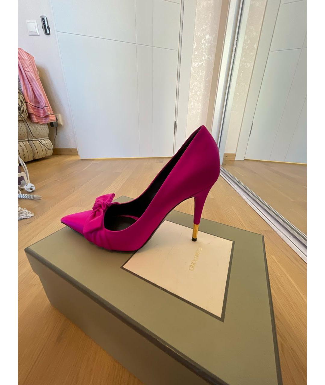 TOM FORD Фуксия текстильные туфли, фото 5