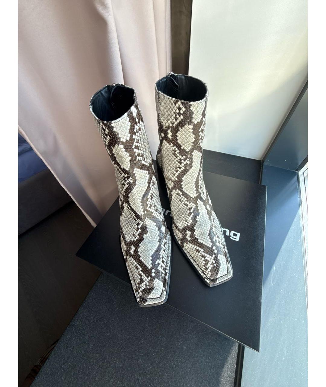 ALEXANDER WANG Бежевые ботинки из экзотической кожи, фото 2