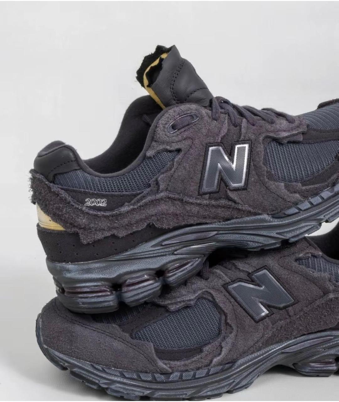 NEW BALANCE Черные текстильные низкие кроссовки / кеды, фото 2