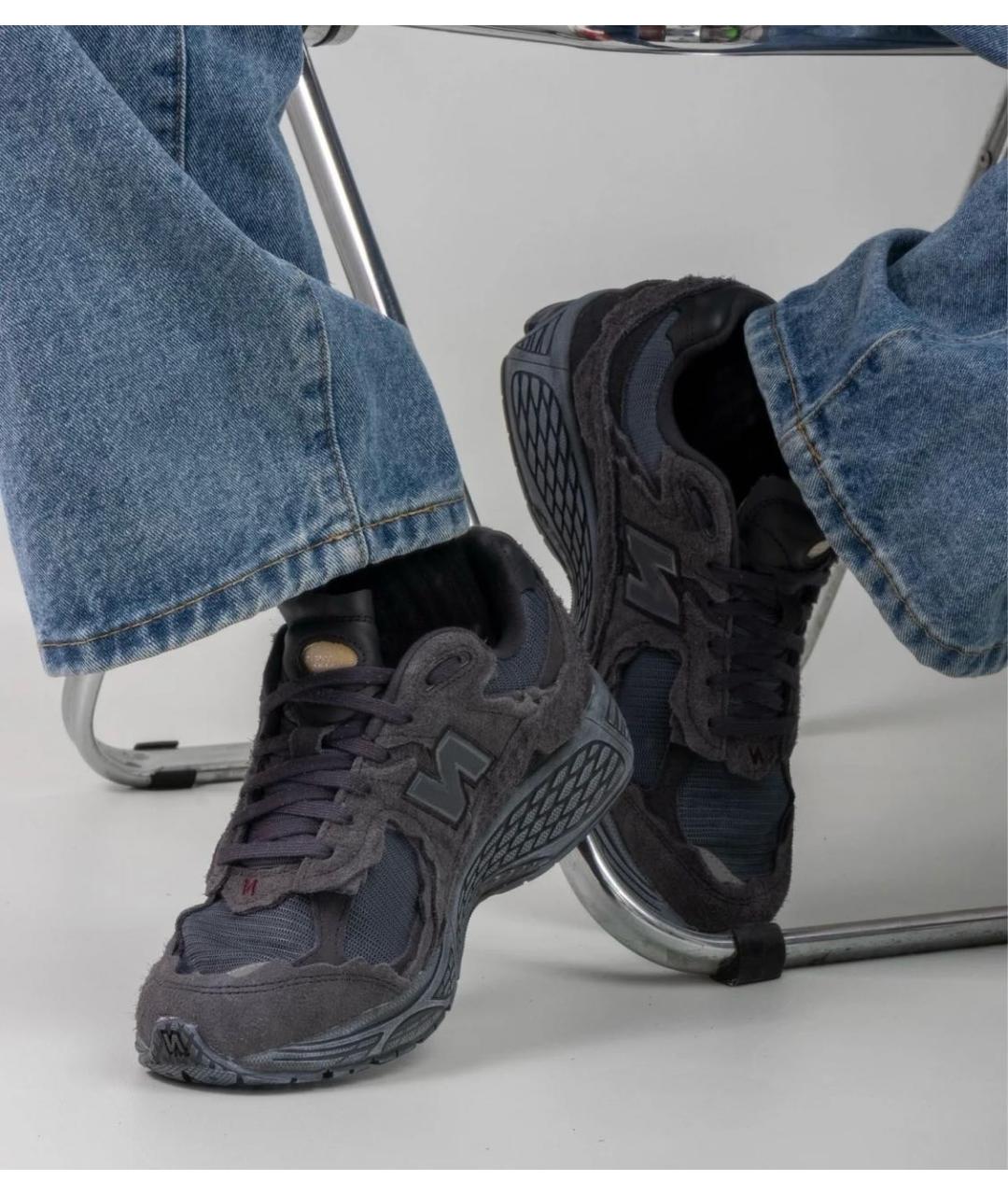 NEW BALANCE Черные текстильные низкие кроссовки / кеды, фото 5