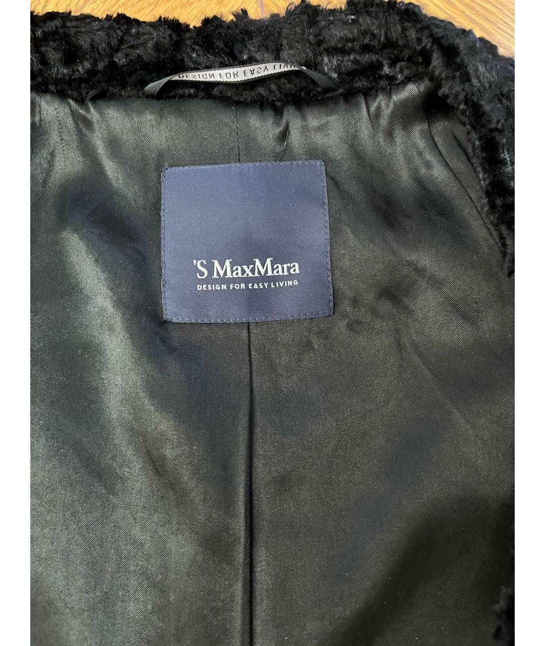 'S MAX MARA Черное пальто, фото 3