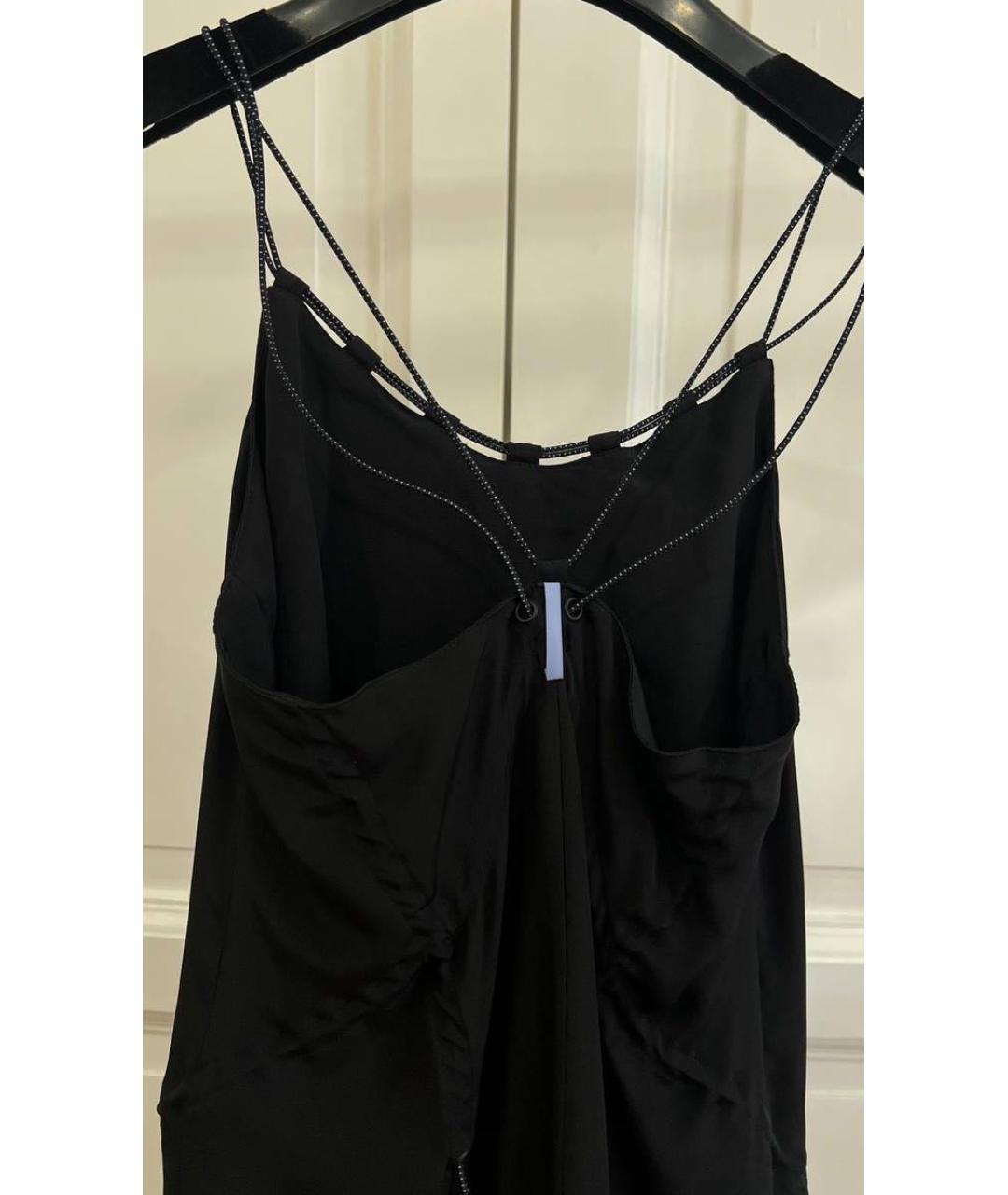 MCQ ALEXANDER MCQUEEN Черное шелковое вечернее платье, фото 8