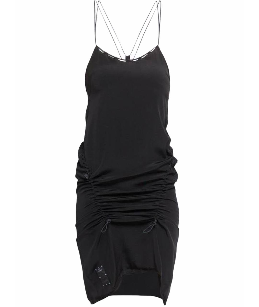 MCQ ALEXANDER MCQUEEN Черное шелковое вечернее платье, фото 1