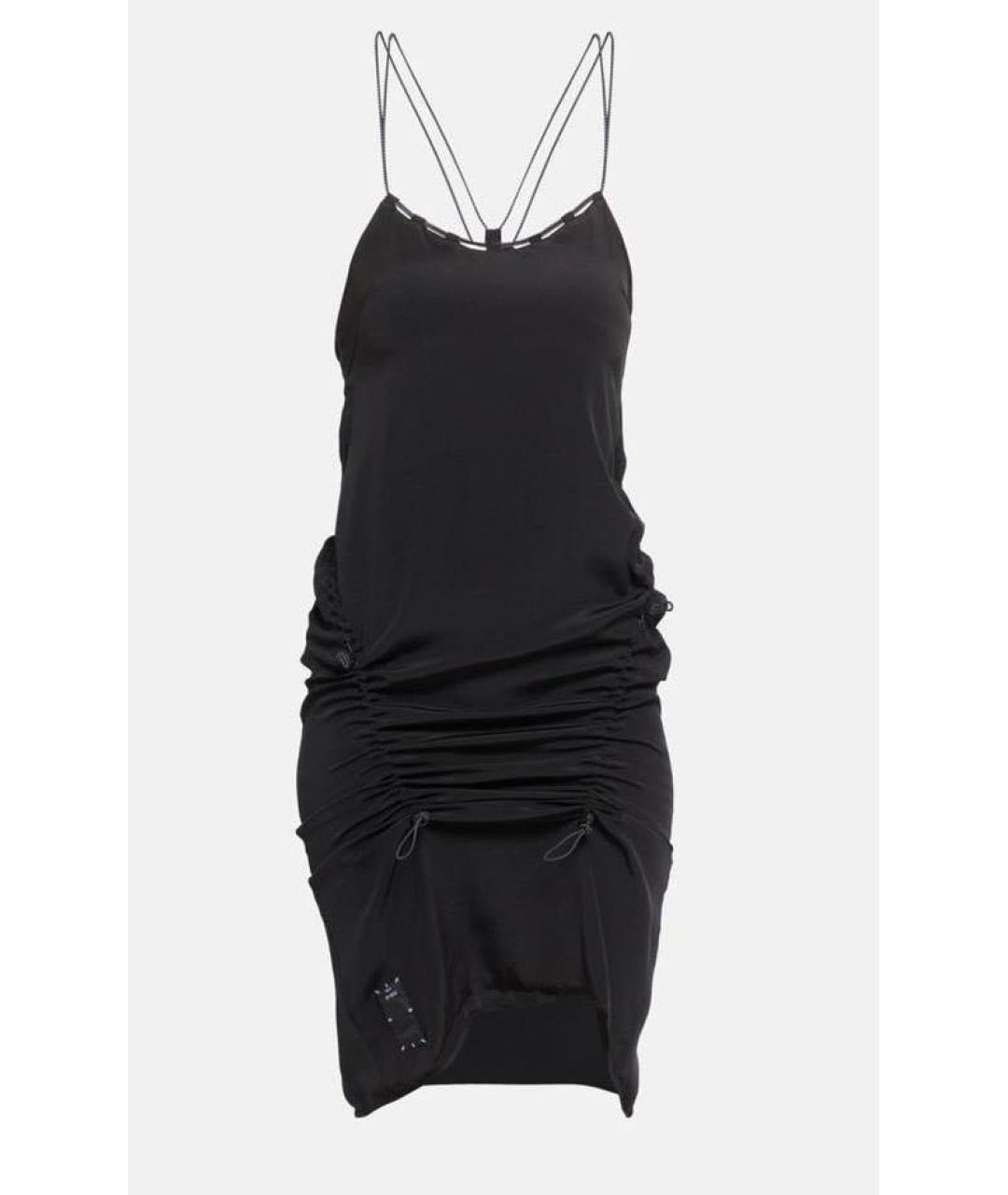 MCQ ALEXANDER MCQUEEN Черное шелковое вечернее платье, фото 9