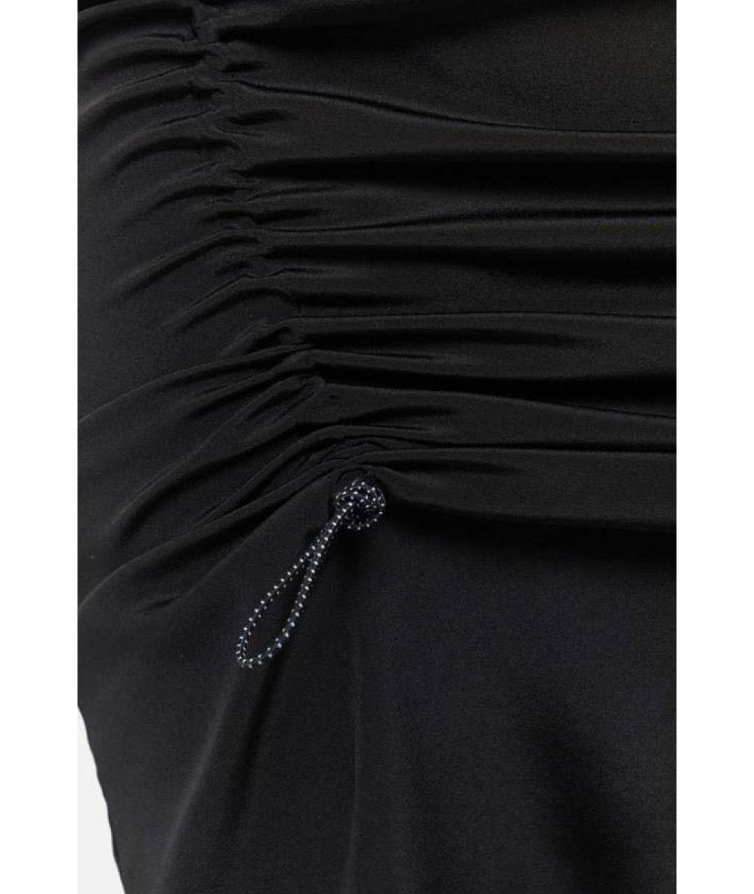 MCQ ALEXANDER MCQUEEN Черное шелковое вечернее платье, фото 7
