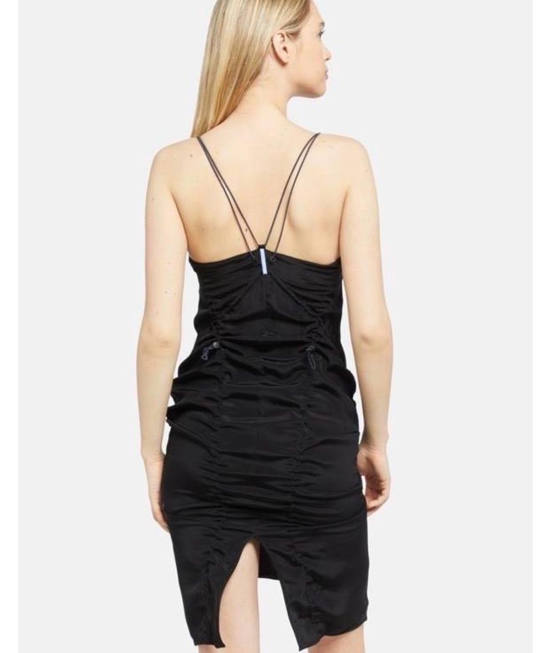 MCQ ALEXANDER MCQUEEN Черное шелковое вечернее платье, фото 2