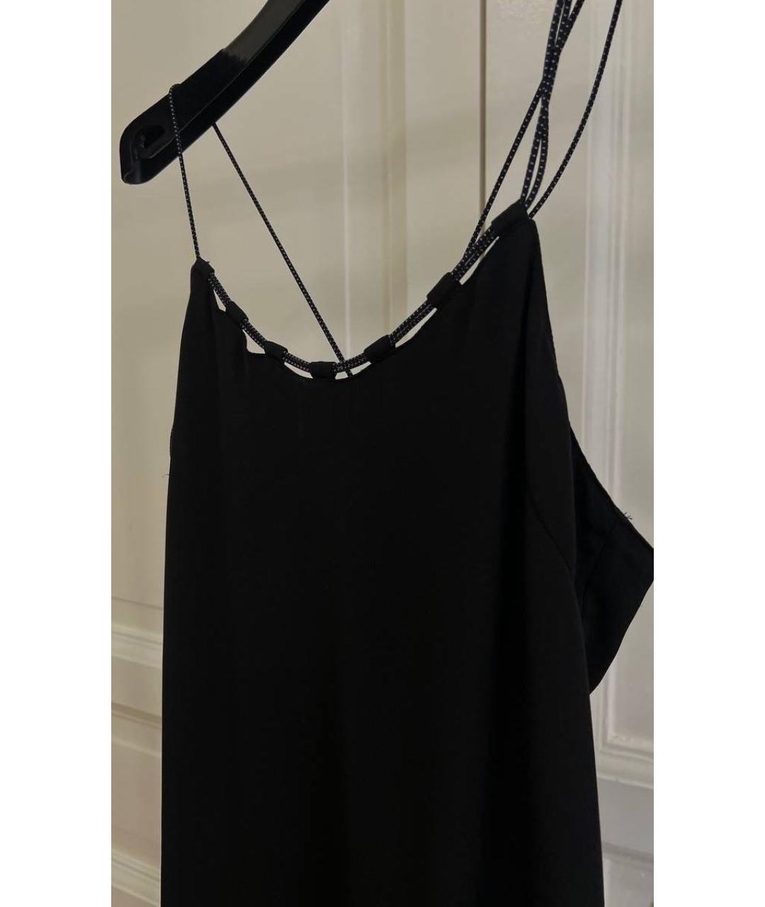 MCQ ALEXANDER MCQUEEN Черное шелковое вечернее платье, фото 3