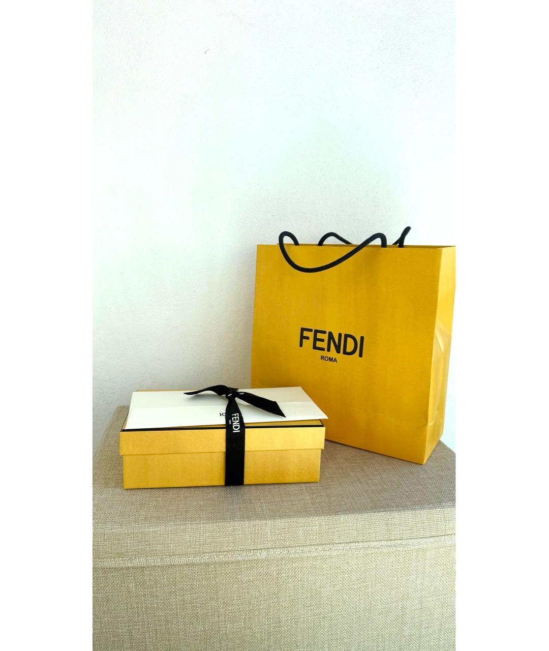 FENDI Коричневые металлические солнцезащитные очки, фото 6