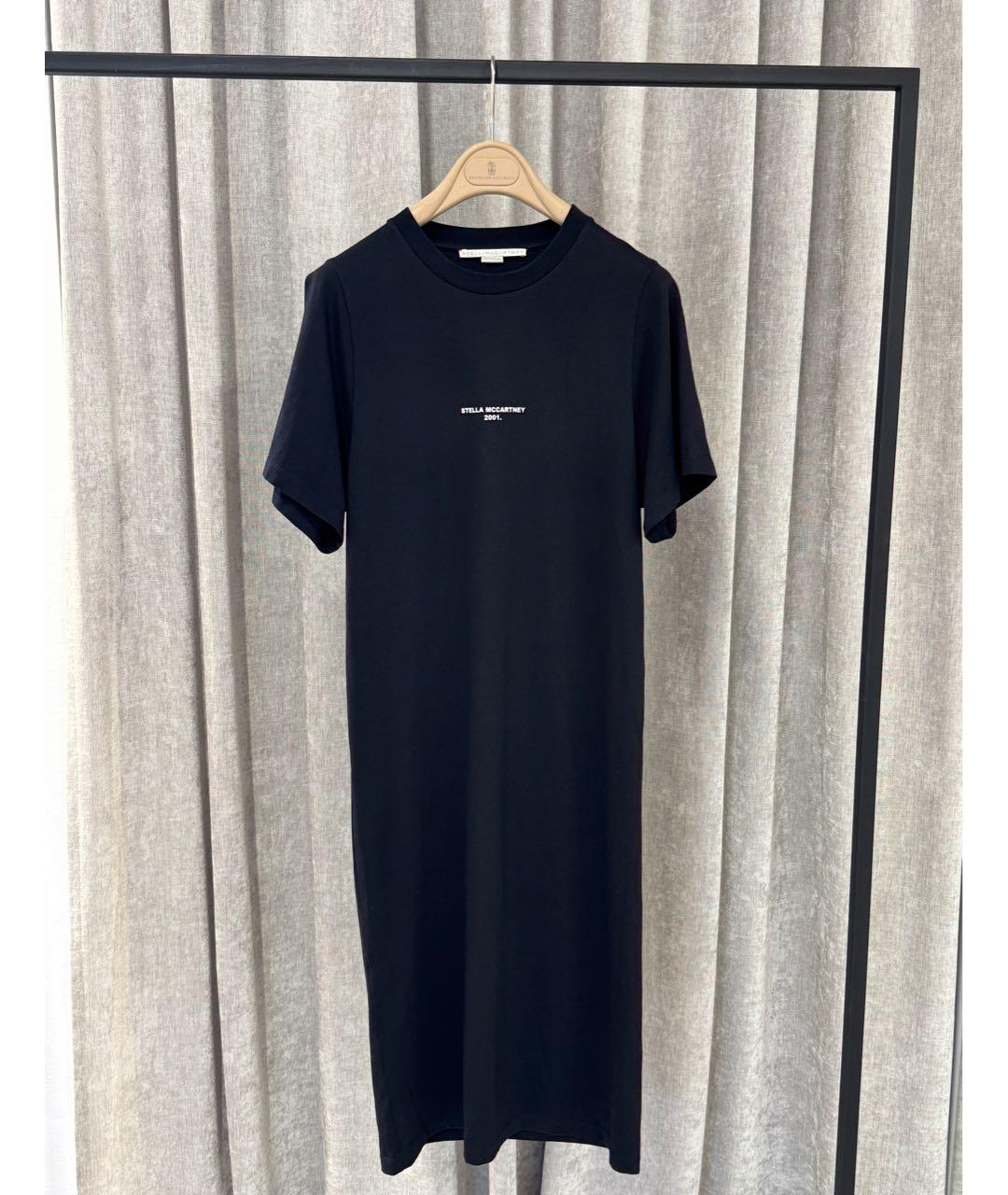 STELLA MCCARTNEY Черное хлопковое повседневное платье, фото 6