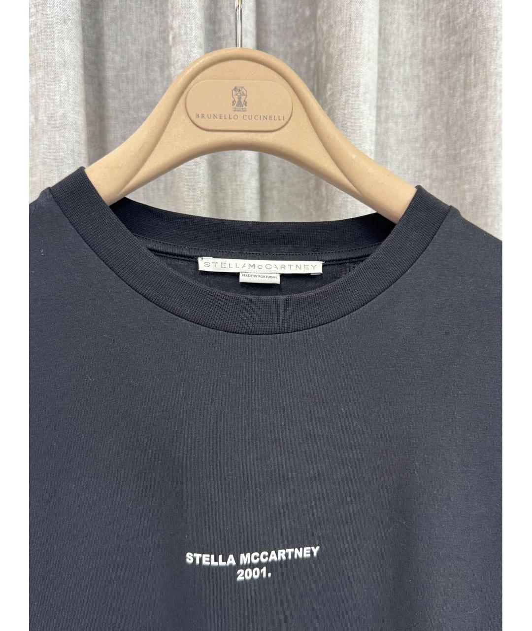 STELLA MCCARTNEY Черное хлопковое повседневное платье, фото 3