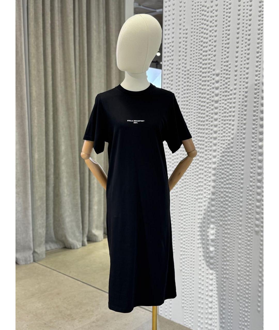 STELLA MCCARTNEY Черное хлопковое повседневное платье, фото 5