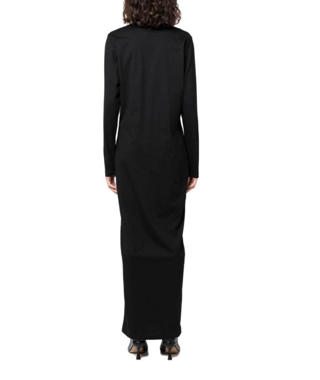 MSGM Черное хлопковое повседневное платье, фото 4