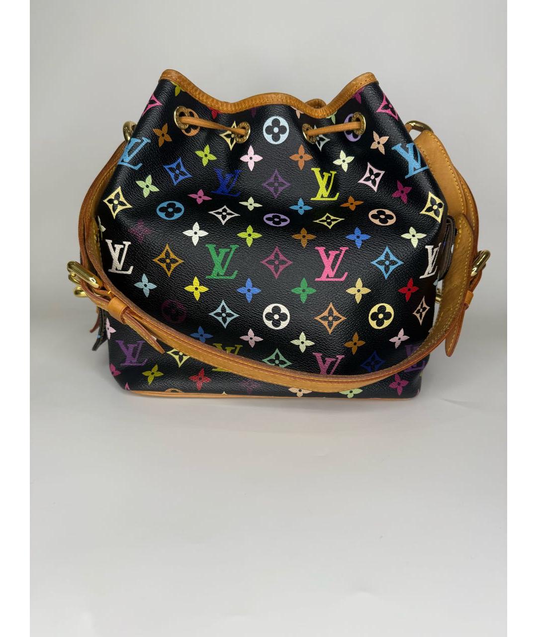 LOUIS VUITTON Черная кожаная сумка через плечо, фото 3