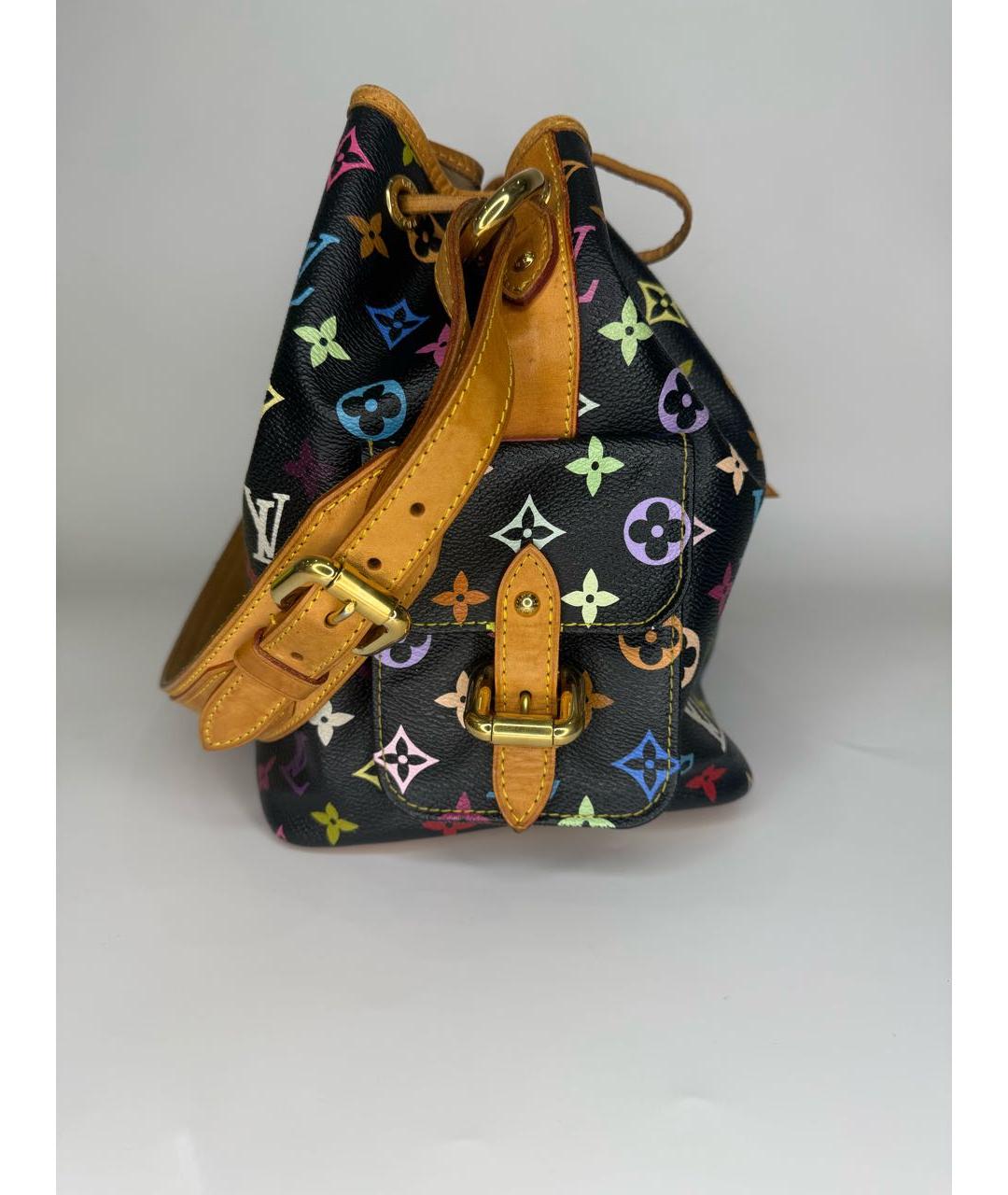 LOUIS VUITTON Черная кожаная сумка через плечо, фото 4