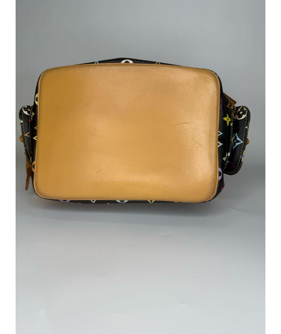 LOUIS VUITTON Черная кожаная сумка через плечо, фото 5