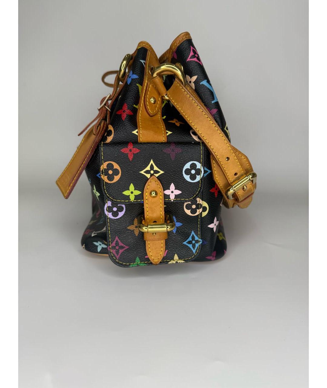 LOUIS VUITTON Черная кожаная сумка через плечо, фото 2