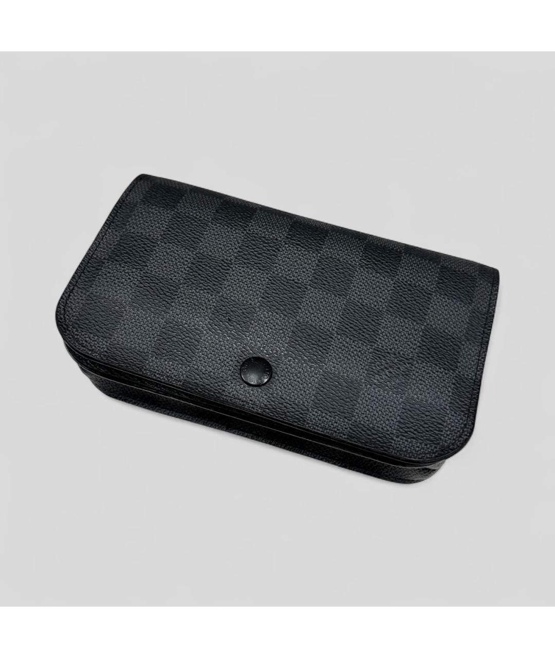 LOUIS VUITTON Антрацитовая поясная сумка, фото 2
